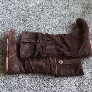 UGG Brown Leather Ladies Boots Size 7.5